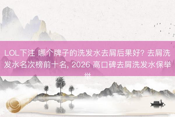 LOL下注 哪个牌子的洗发水去屑后果好? 去屑洗发水名次榜前十名， 2026 高口碑去屑洗发水保举