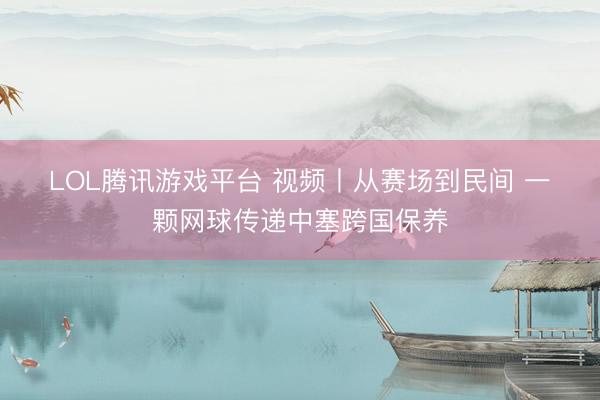 LOL腾讯游戏平台 视频丨从赛场到民间 一颗网球传递中塞跨国保养